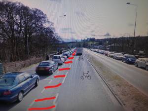 Perth Rd Dunblane Cycle lane in door zone_L2 (1)