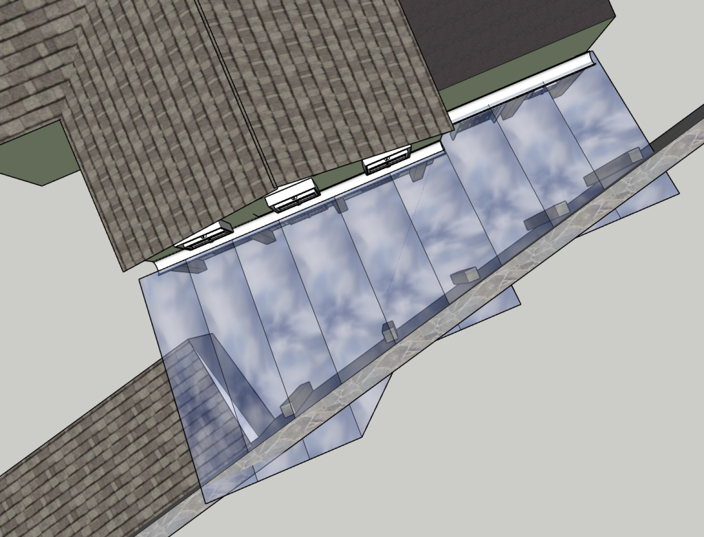 Plan view (with roof)